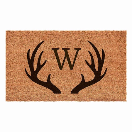 Calloway Mills Monogram Door Mat, Black, Natural, 36 in W x 72 in L 108803672W